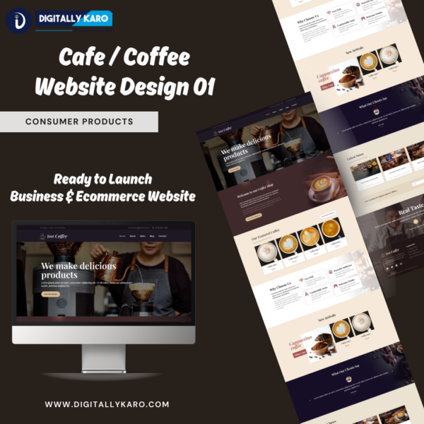 Cafe / Coffee Website Design 01