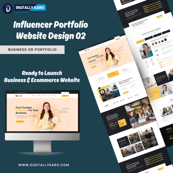 Influencer Portfolio Website Design 02